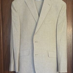 Joseph Aboud Men's Beige Linen Suit Worn Once!